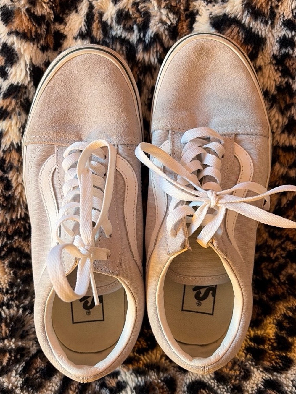 Vans Women's Suede Old Skool Sneakers in Light Gray